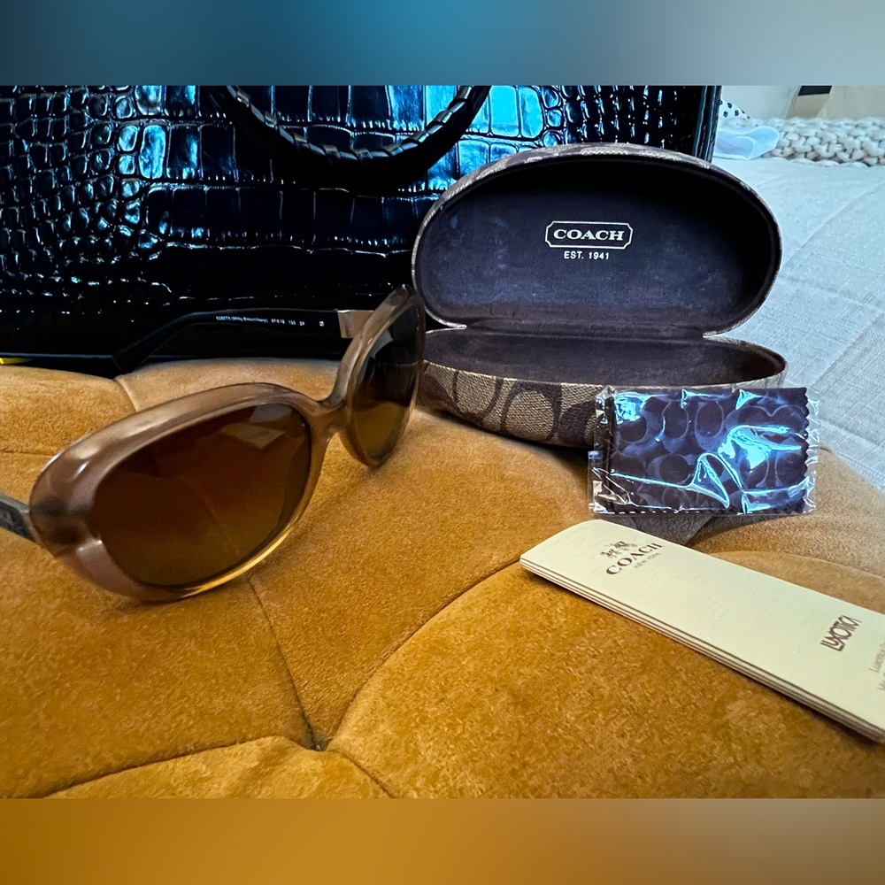 Coach milky brown and navy sunglasses